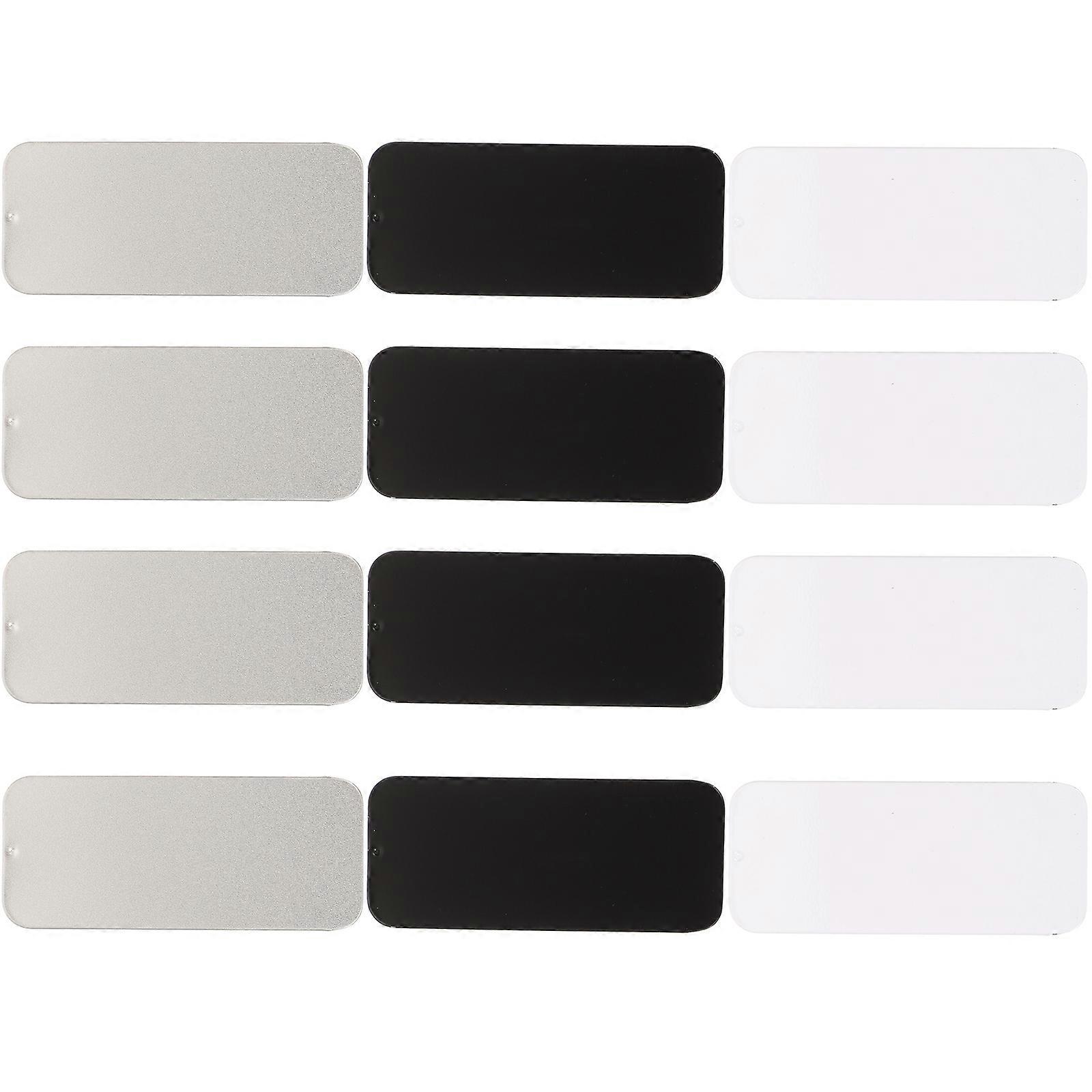 12pcs Small Iron Boxes with Push Lids – Multi Function Storage Tins for Perfume Balm and Small Items, Durable Frosted Silver & Glossy White Options
