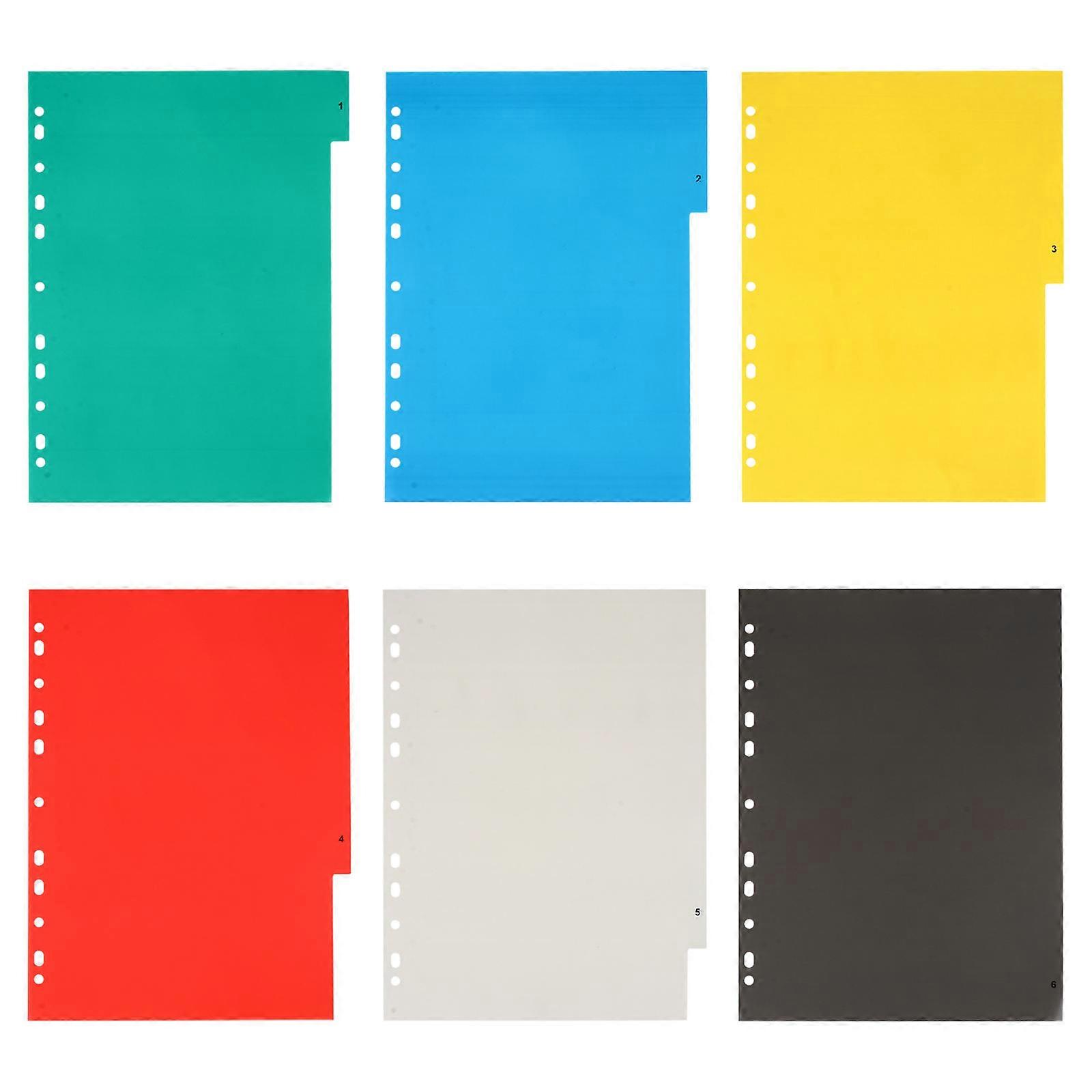 Colorful Index Page Divider for Book Made of PP Material Assorted Color 24 Pcs