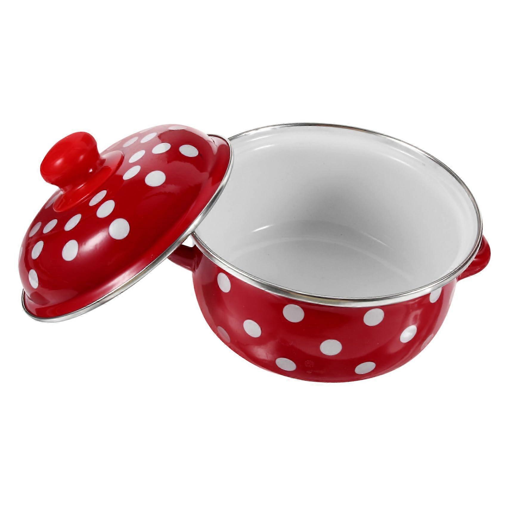 Enamelled Double Ear Soup Pot, Cute Stockpot, Handle Pot with Two Handles