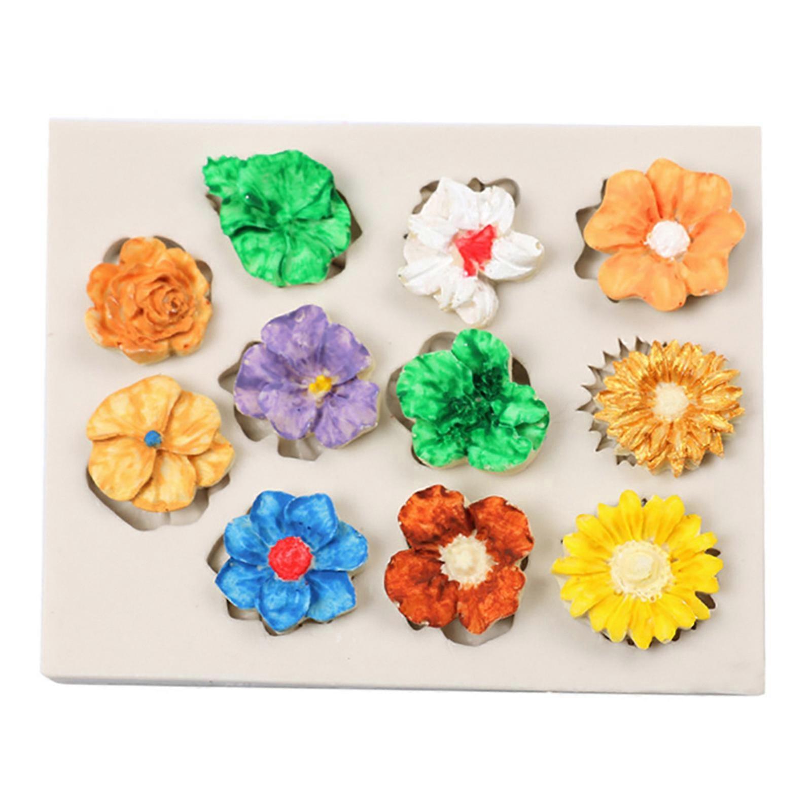 Silicone Flower Pattern Pudding Desserts Cake DIY Baking Mold Soap Making Tool