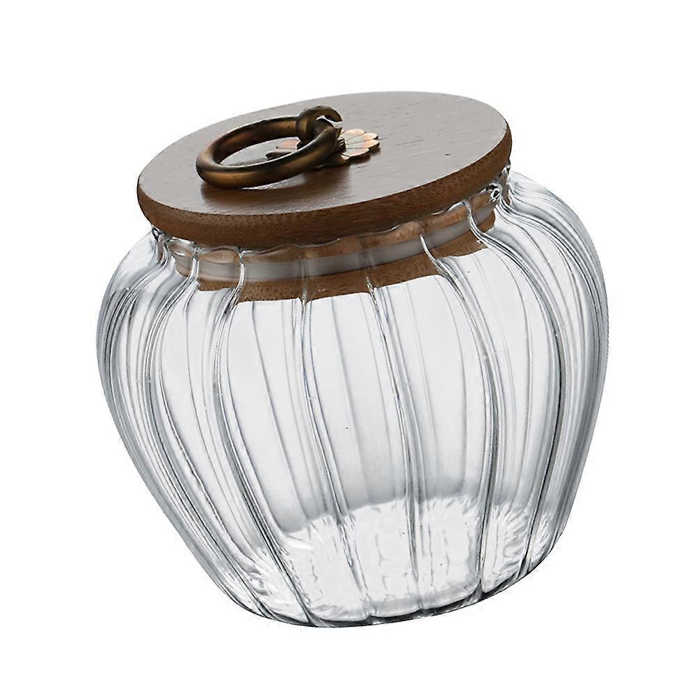 Moisture-proof Food Storage Canister 350ml Round Jar For Kitchen Item Insect-proof Transparent 1Pack