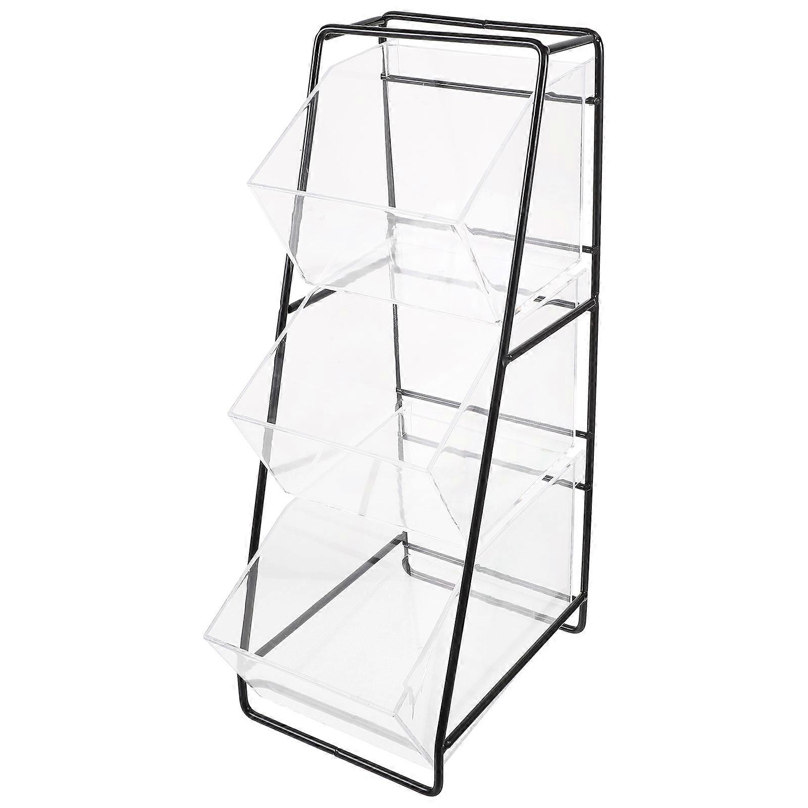 Multi Function Tea Bag Organizer with Small Storage Boxes for Easy Classification and Metal Material Black