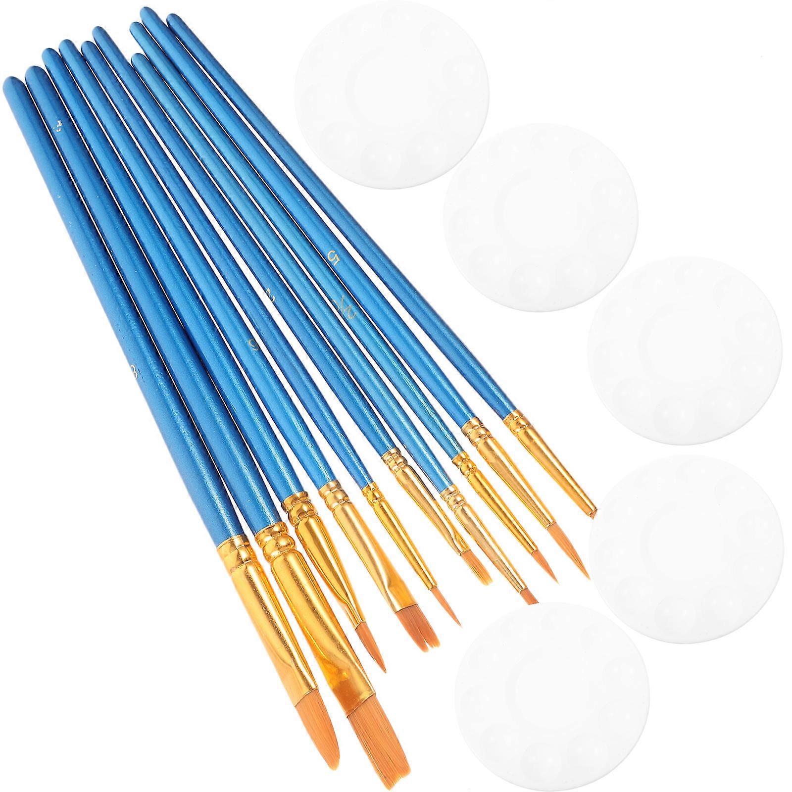 1 Set Paint Color and Brushes with Trays and Tools