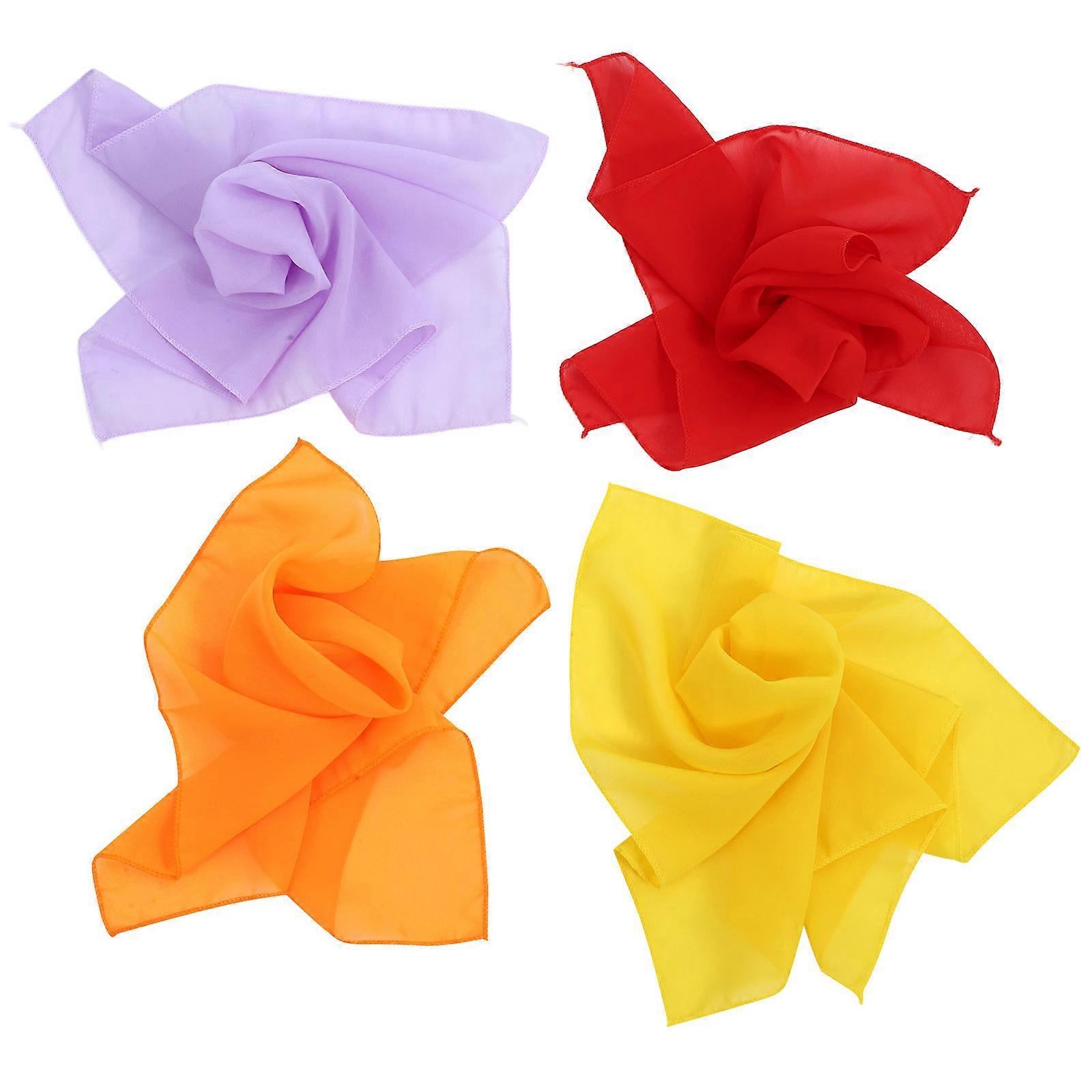 Gimmick Scarf Tool For Children 35x35cm Assorted Color Compact 4Pcs
