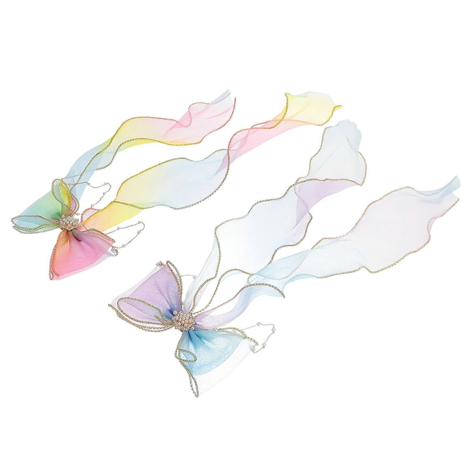 Hair Bow Clips For Kids Holds Thick Curly Hair Assorted Color 2Pcs