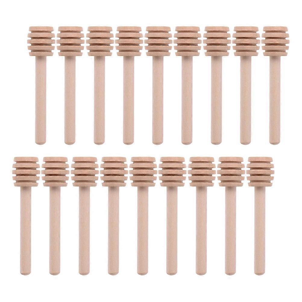 25 Pcs Khaki Synthetic Honey Sticks for Home Use Easy Clean Ideal for Syrup and Gifts