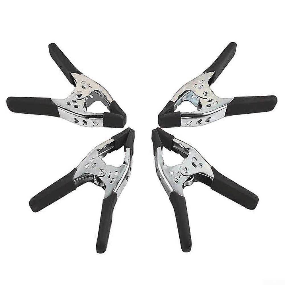 Slim Design Spring Clip Set, 4 Pieces, Robust Metal Clips for DIY Enthusiasts, High Clamping Force and Versatility