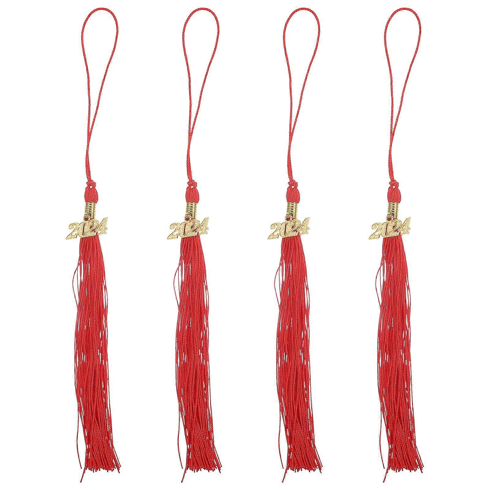 4pcs Graduation Hat Accessories – Academic Caps with Tassels for Graduating Students, Ideal for Ceremonies & Parties, Unique Keepsake for Cherished