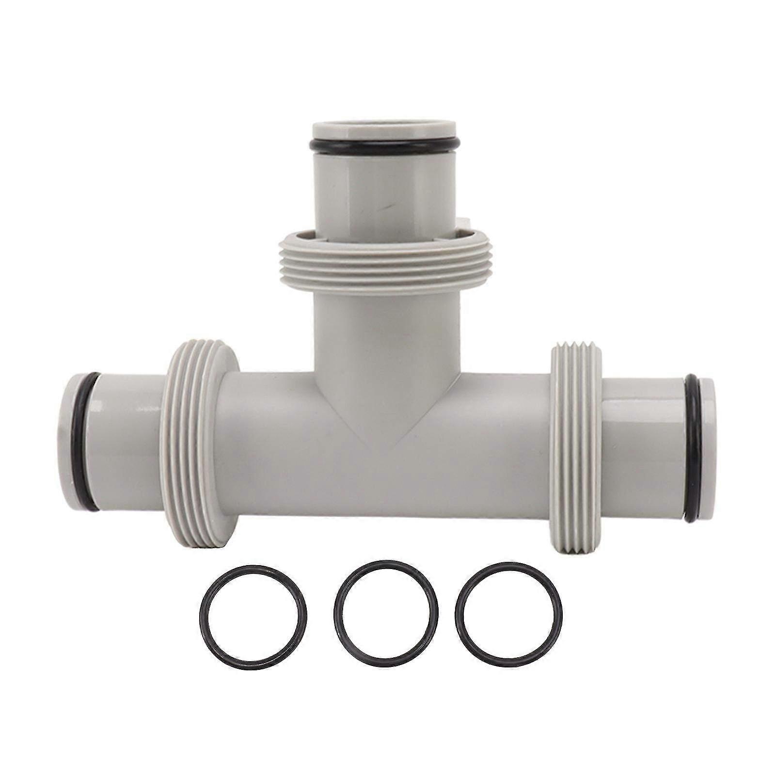 T-Shaped Split Swimming Pool Hose Plunger Valve - 2-in-1 Replacement for Filter Circulation System & Pool Pump Maintenance