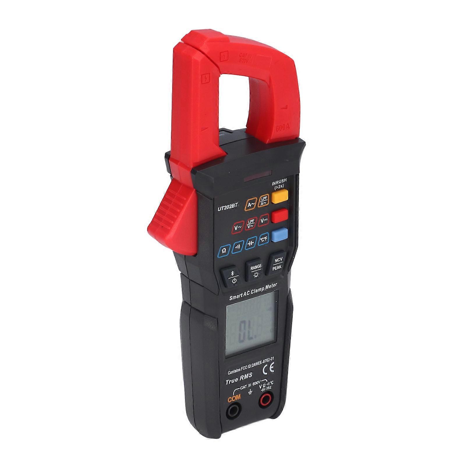 Digital Clamp Meter Multimeter Smart Voltage Resistance Test Bluetooth AC DC Current UT202BT 