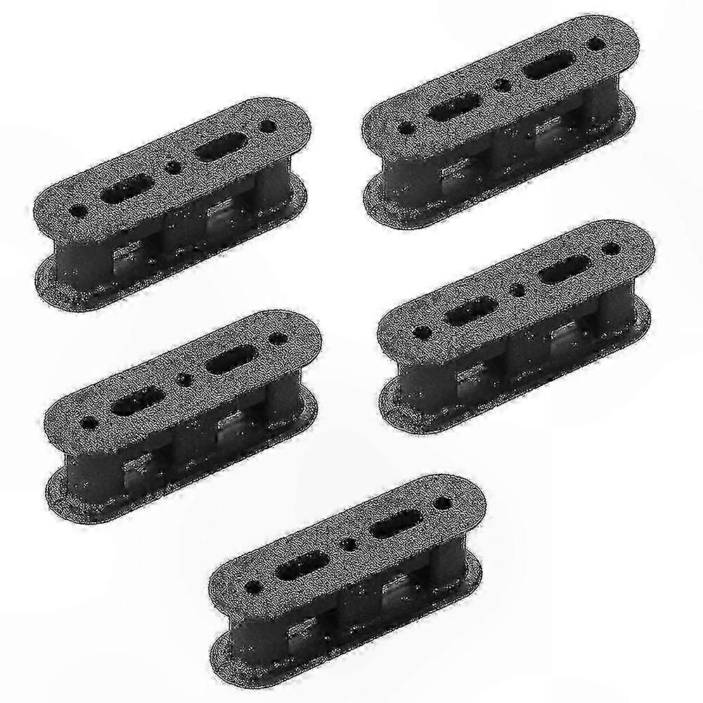 5-Pack Surfboard Footstrap Inserts with Triple-Hole Configuration for Secure Fit
