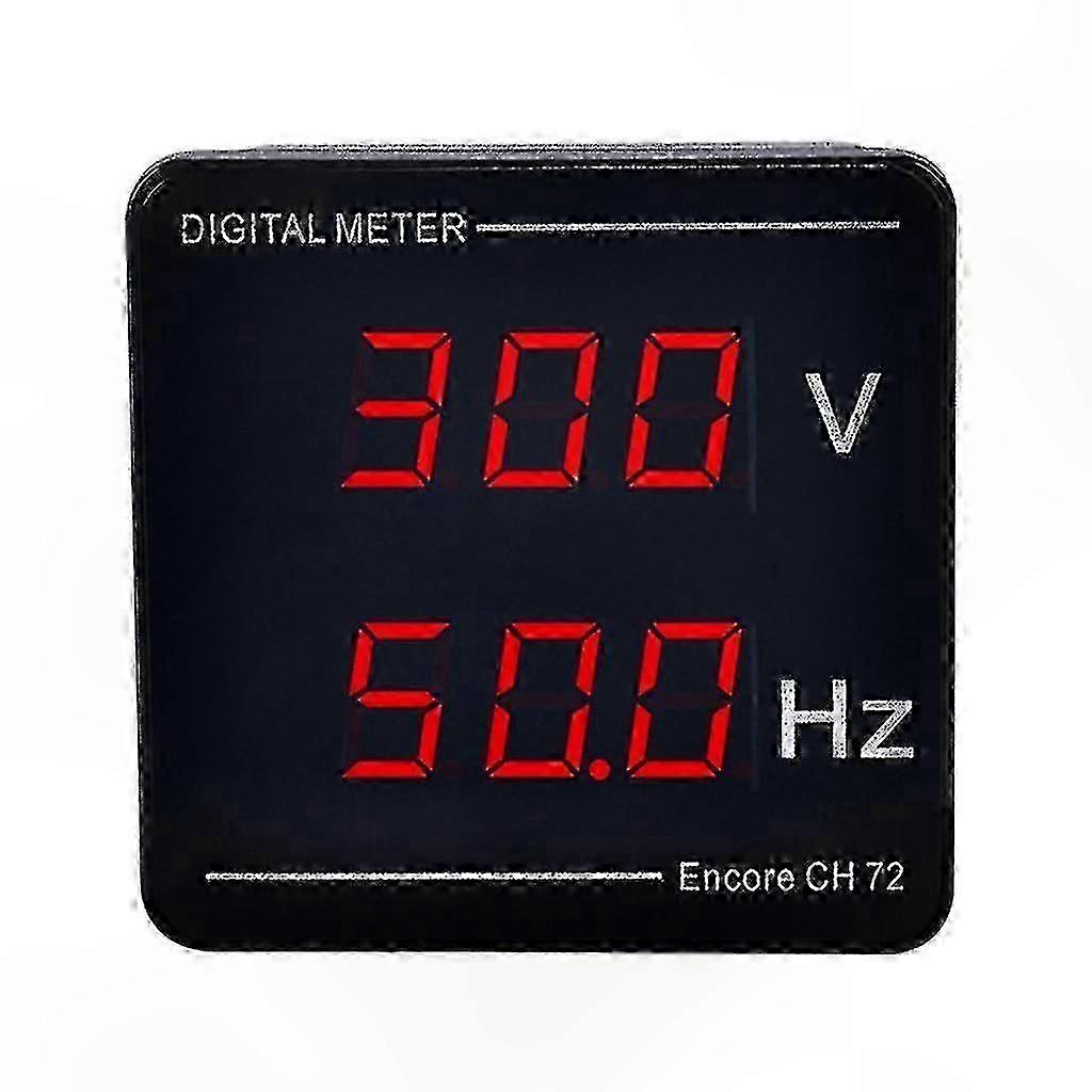 Digital Volt & Frequency Meter 50-500V 10-99.9Hz Easy Setup
