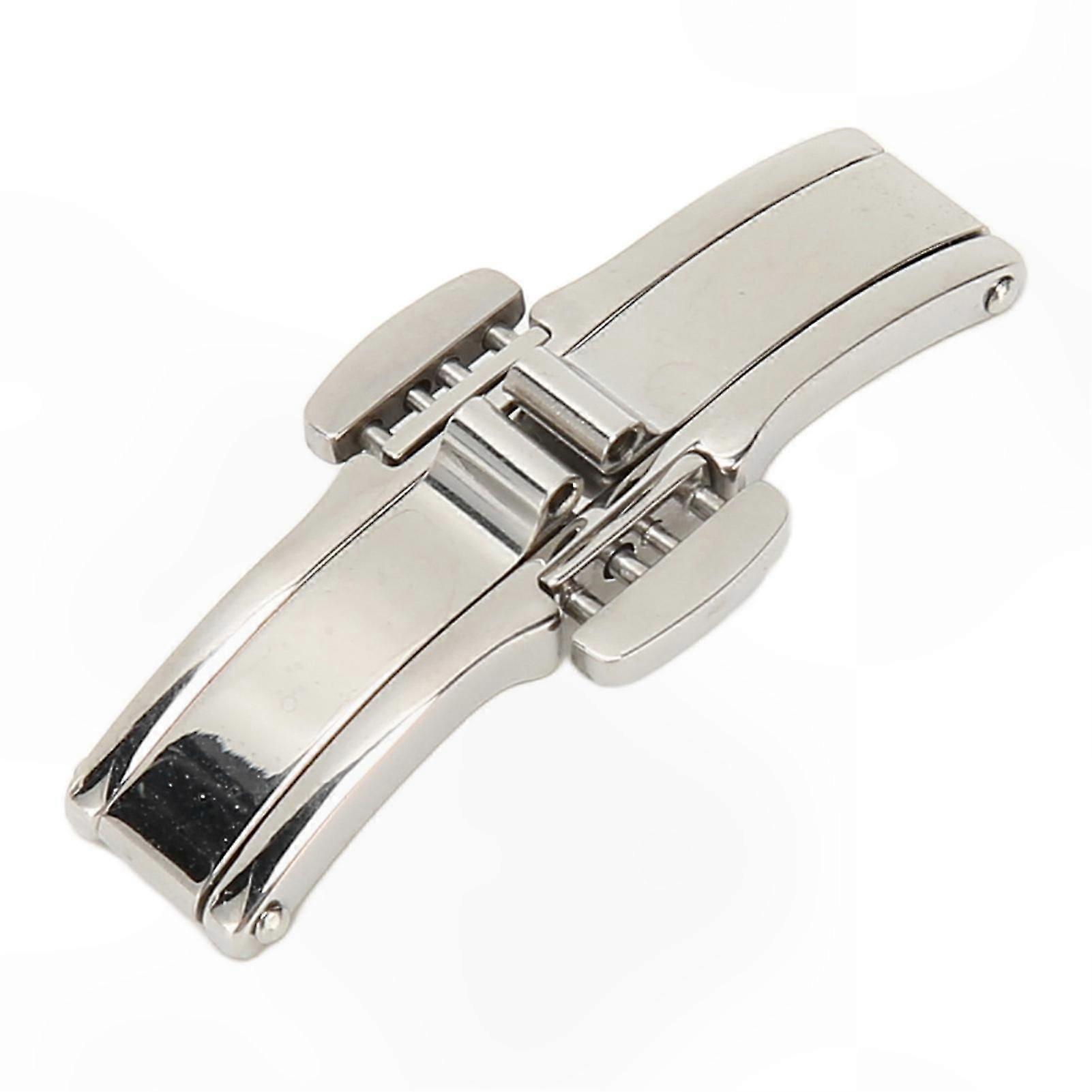 Stainless Steel Double Button Deployment Clasp for Watch Straps 4.5 X 19 Replacement Accessory