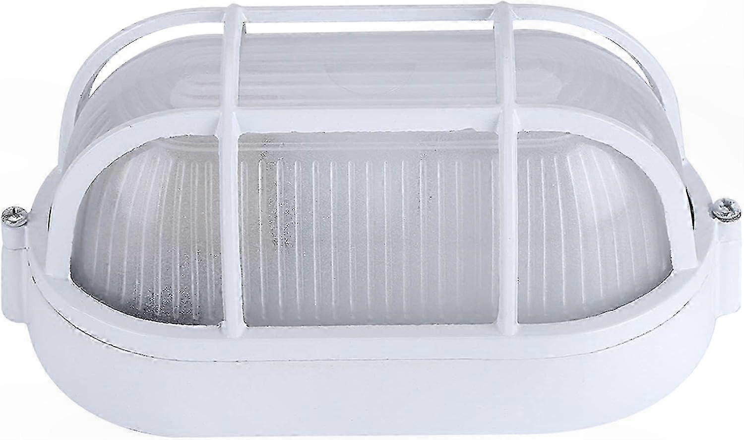 Waterproof Bulkhead Light for Wet Locations, Round Sauna Ceiling Lamp, 60W Explosion Proof Fixtures (Oval)