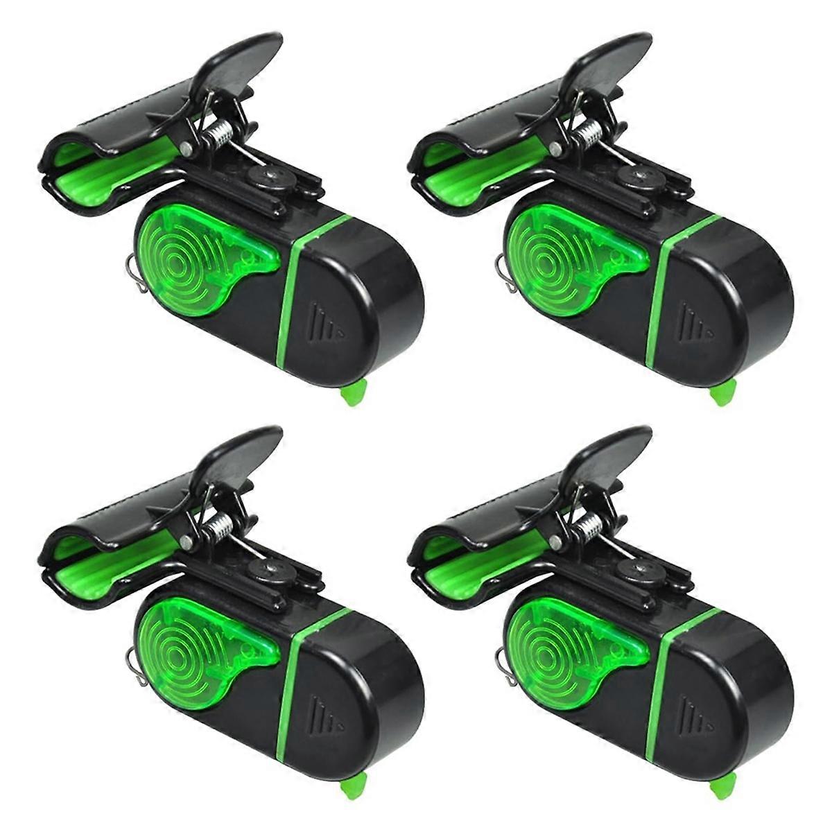 4PCS Fishing Bite Alarms with LED Light - Sensitive Electronic Fishing Bells for Rods, Loud 80db Sound & Flashing Light