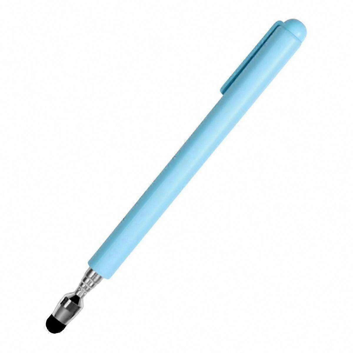 Universal Retractable Stylus Pen for Touch Screens with Flocking Tip - Blue Pointer Stick