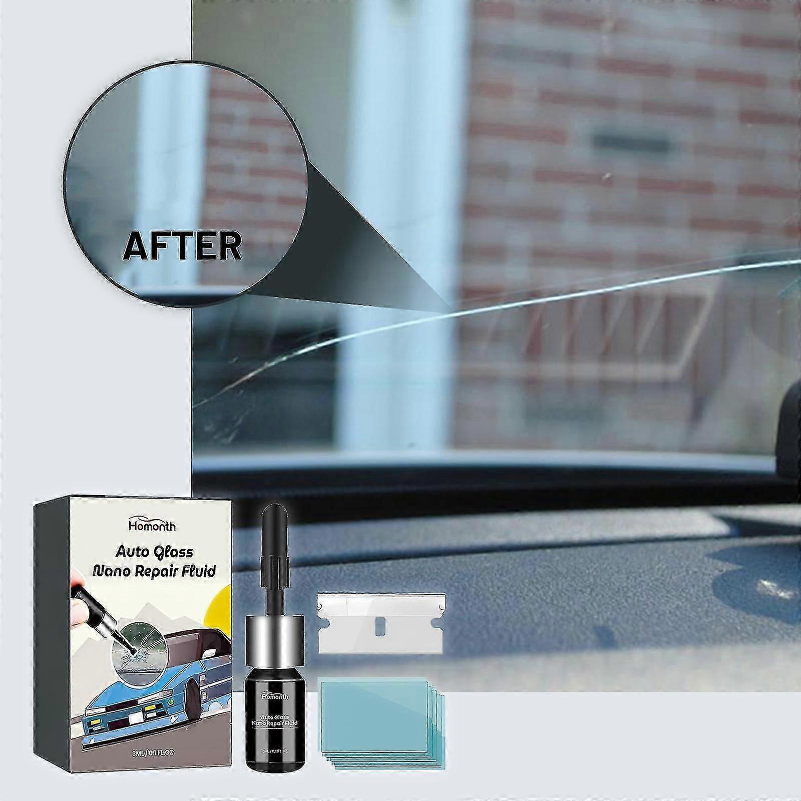 Windshield Repair Kit for Chips and Cracks - Fix Star Cracks and Chips