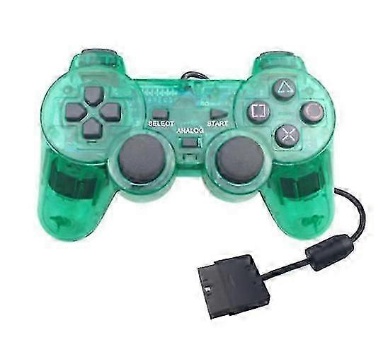 Double vibration transparent color handle PS2 wired color handle