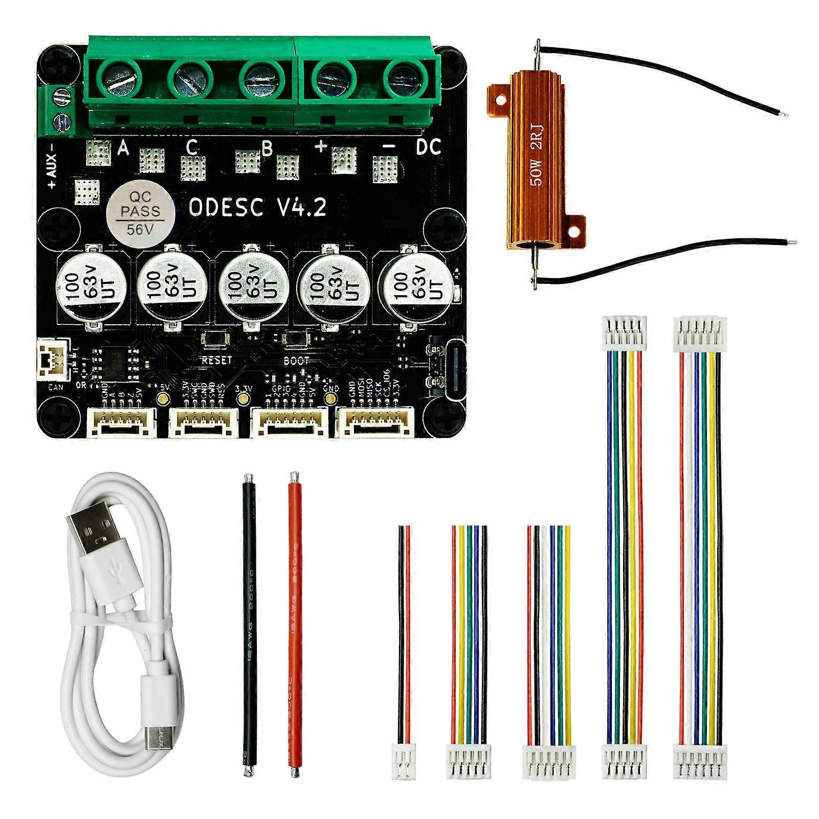 Brushless Servo Motor Controller ODESC V4.2 Single Drive High Current Driver Board for Odrivetool FOC BLDC 856V 120A