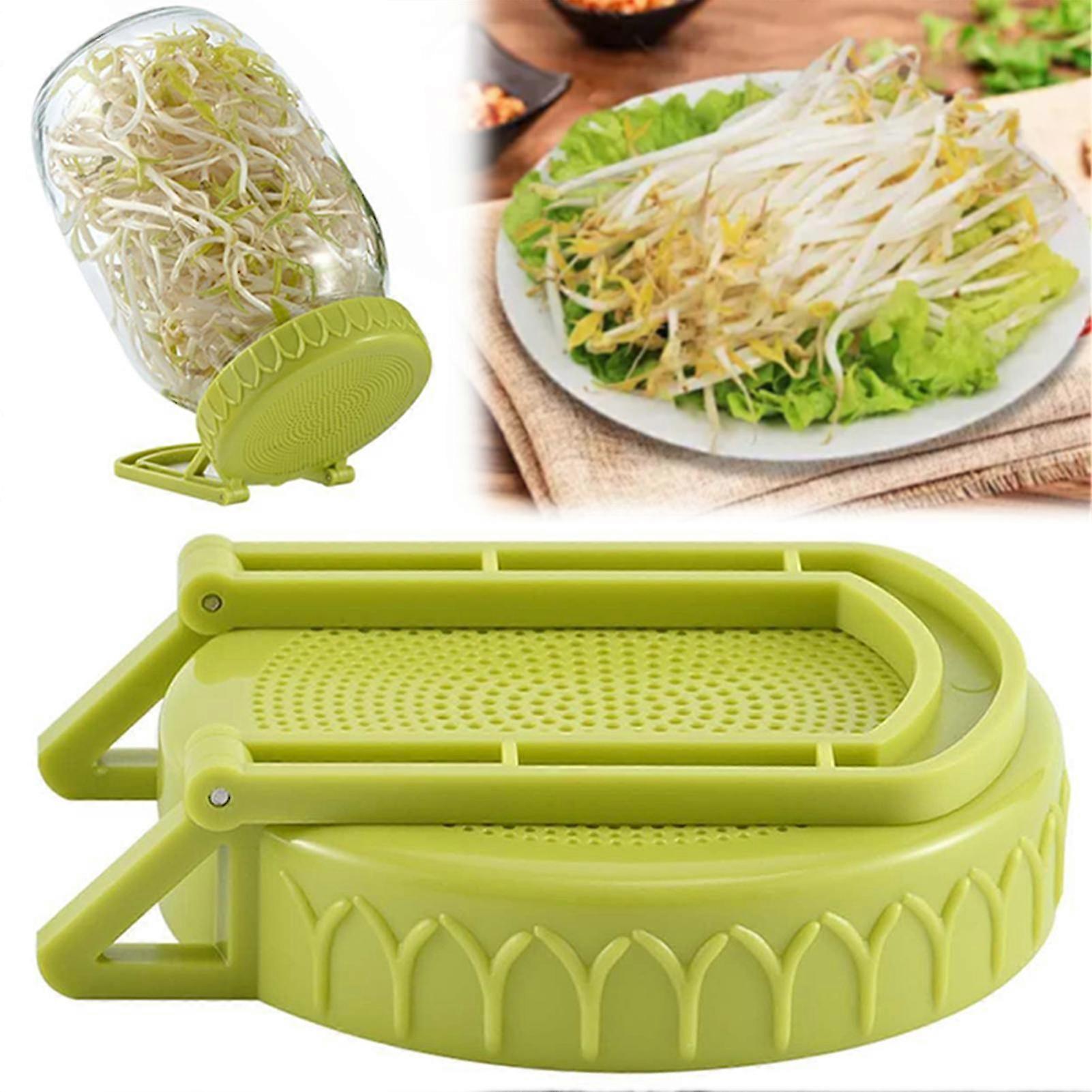 Rust-Free Sprouting Lids with Stand for Vegetables - Easy Clean & BPA-Free Dishwasher Safe