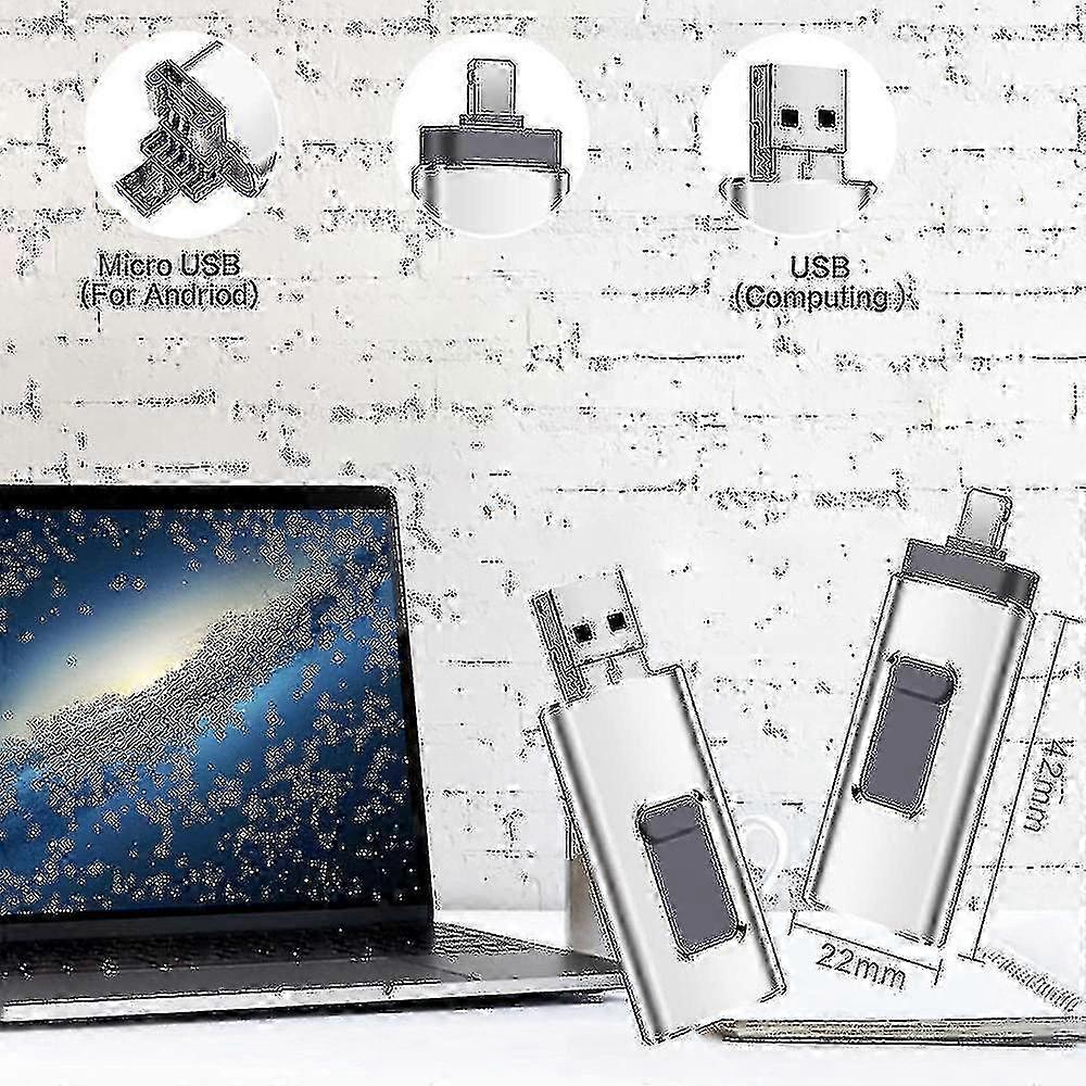 1TB Memory Stick USB 3.0 Flash Drive. Thumb Drive (1TB Zilver)
