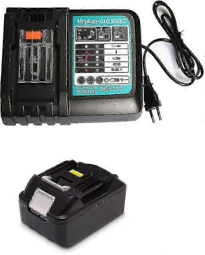 18v 4.0ah reservebatteri med 3a lader Erstatt for Makita Dmr110 Dmr112 Dmr115 Dmr107 Dmr108 Dmr114 Dmr100 Dmr106 Dmr102 Dmr104 Dmr101 Dmr103b Batter