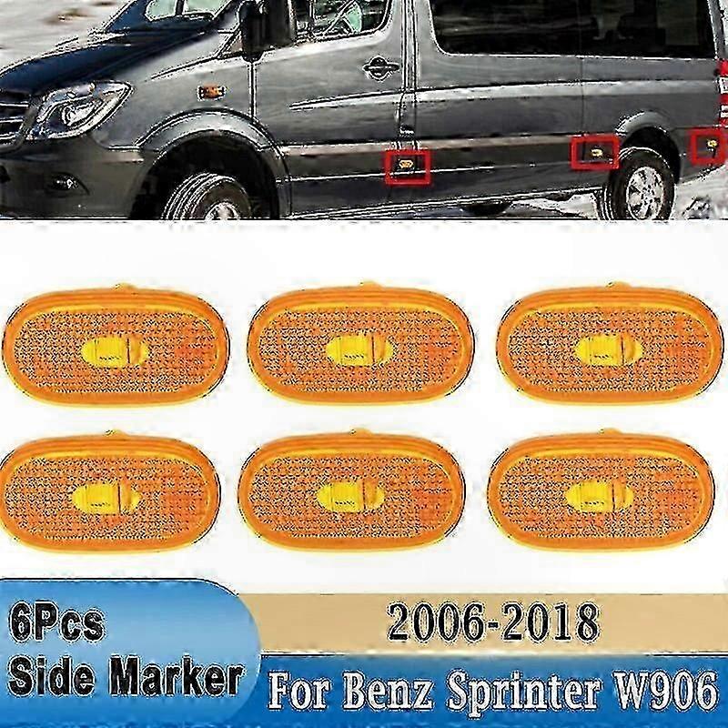 6pcs Side Marker Lamps Compatible with Sprinter W906 2006-2018 Fender Clearance Lights
