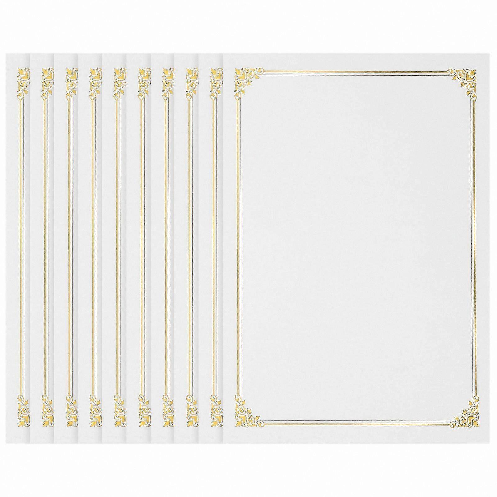 A4 Blank Printable Certificate Paper for Awards and Diplomas (10 Pack)