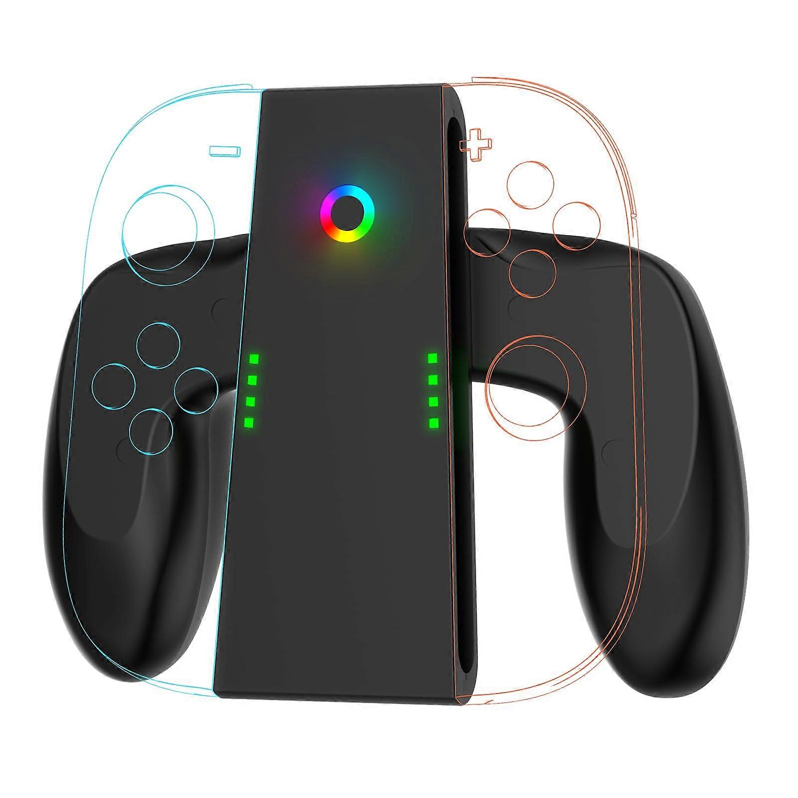 Switch 2 Charging Grip For Nintendo Switch 2 JoyCon, Rechargeable Controller Grips, With Indicators, Ergonomic Design