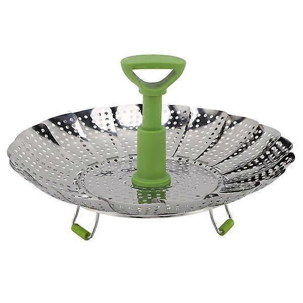 Stainless steel folding steaming basket, multi-functional, with uniform dense holes for steaming