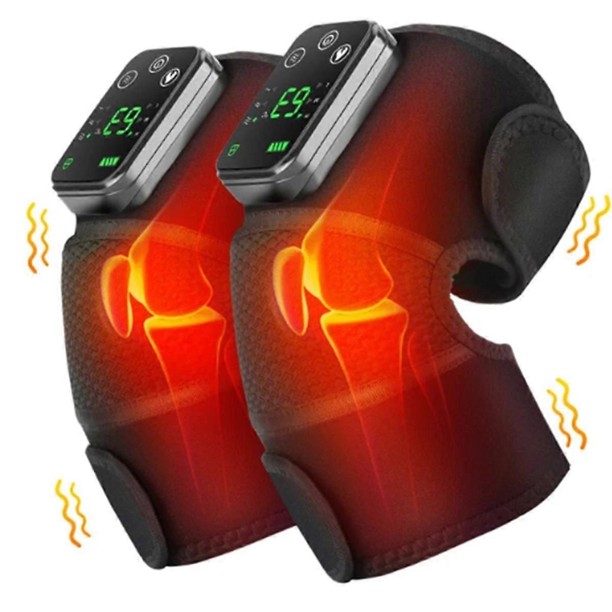 Electric Heated Knee Massager 3-in-1 Joint Elbow and Shoulder Pain Reliever Thermal Vibration Moist