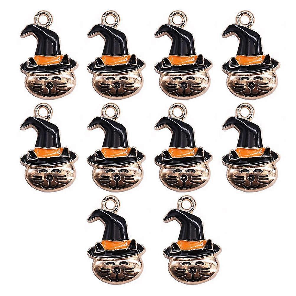 Halloween Design Jewelry Making Charms For DIY Accessories Multi Color Suitable For Craft Projects 10Pcs
