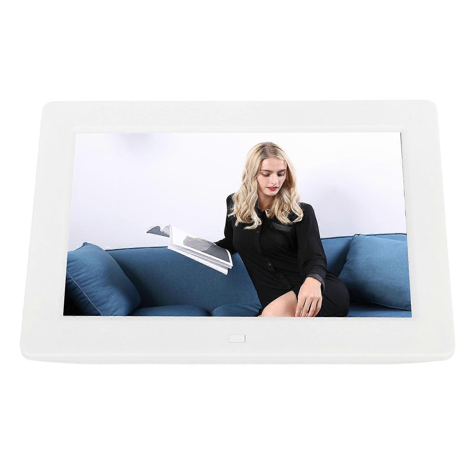 8in HD Digital Photo Frame H803 White 1080P LED Display EU Plug