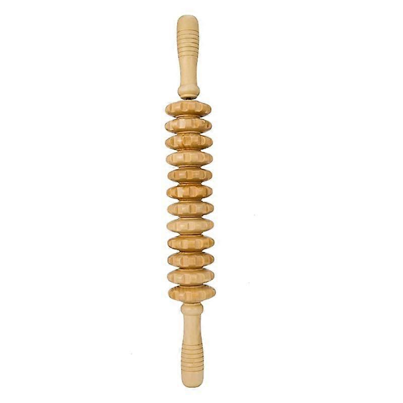 12 Rollers Wooden Massager Curved Exercise Roller Sticks Full Body Wood Massage Tools Muscle Pain R