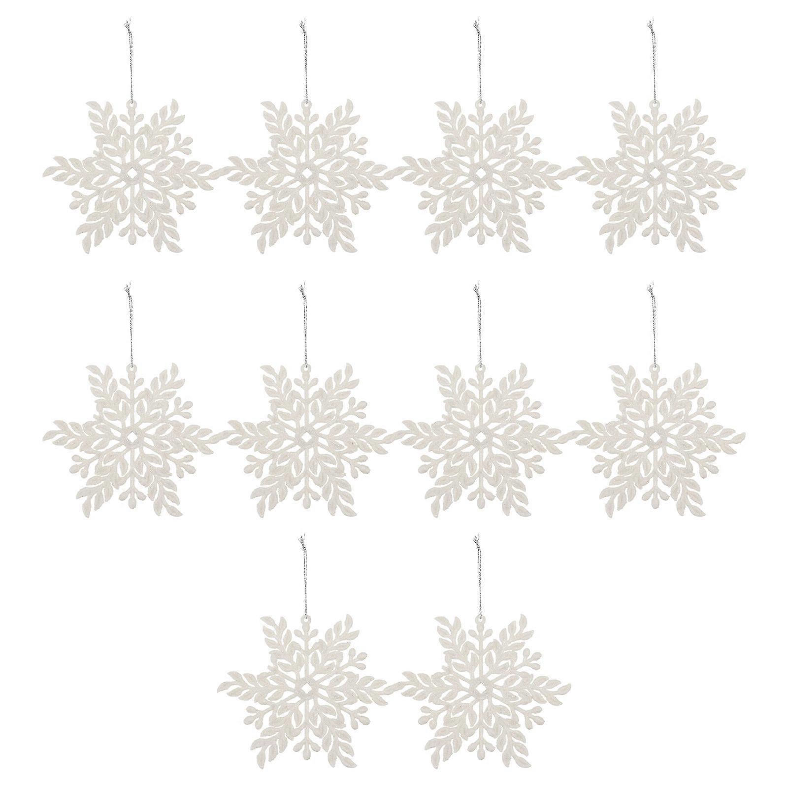 White Plastic Tree Pendant for Decor Easy to Create Joyful Atmosphere Great for Christmas Party and Home Embellishment 12 Pieces