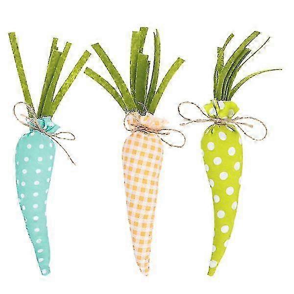 2025 3pcs Creative Easter Carrot Decors Simulation Carrot Decors Easter Scene Decors-c