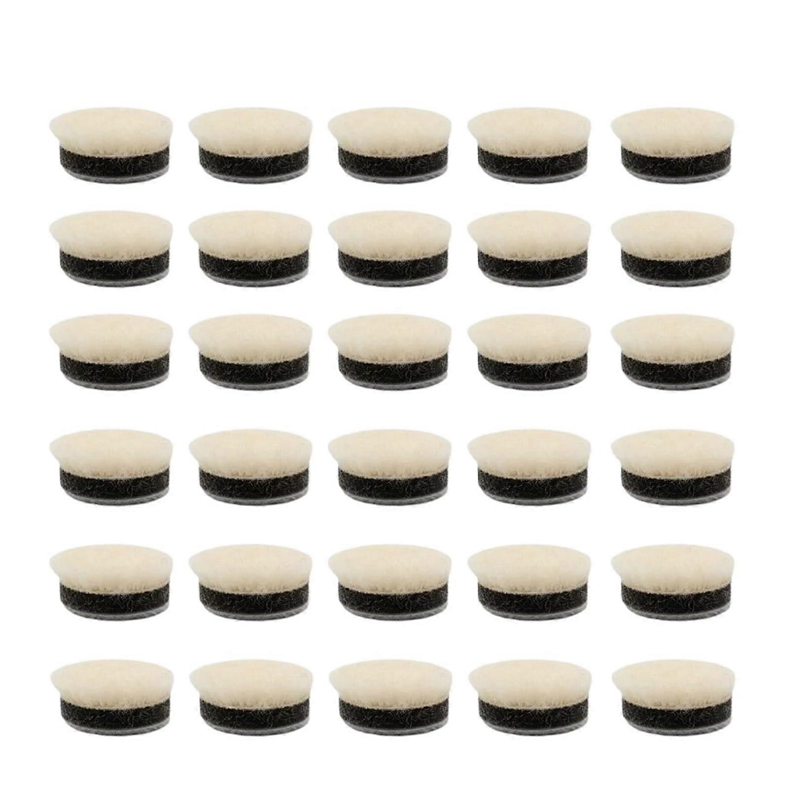 Wool Polishing Pads 30pcs 1 Inch 25mm White Set For Car Polisher And Machine Tools Buffing
