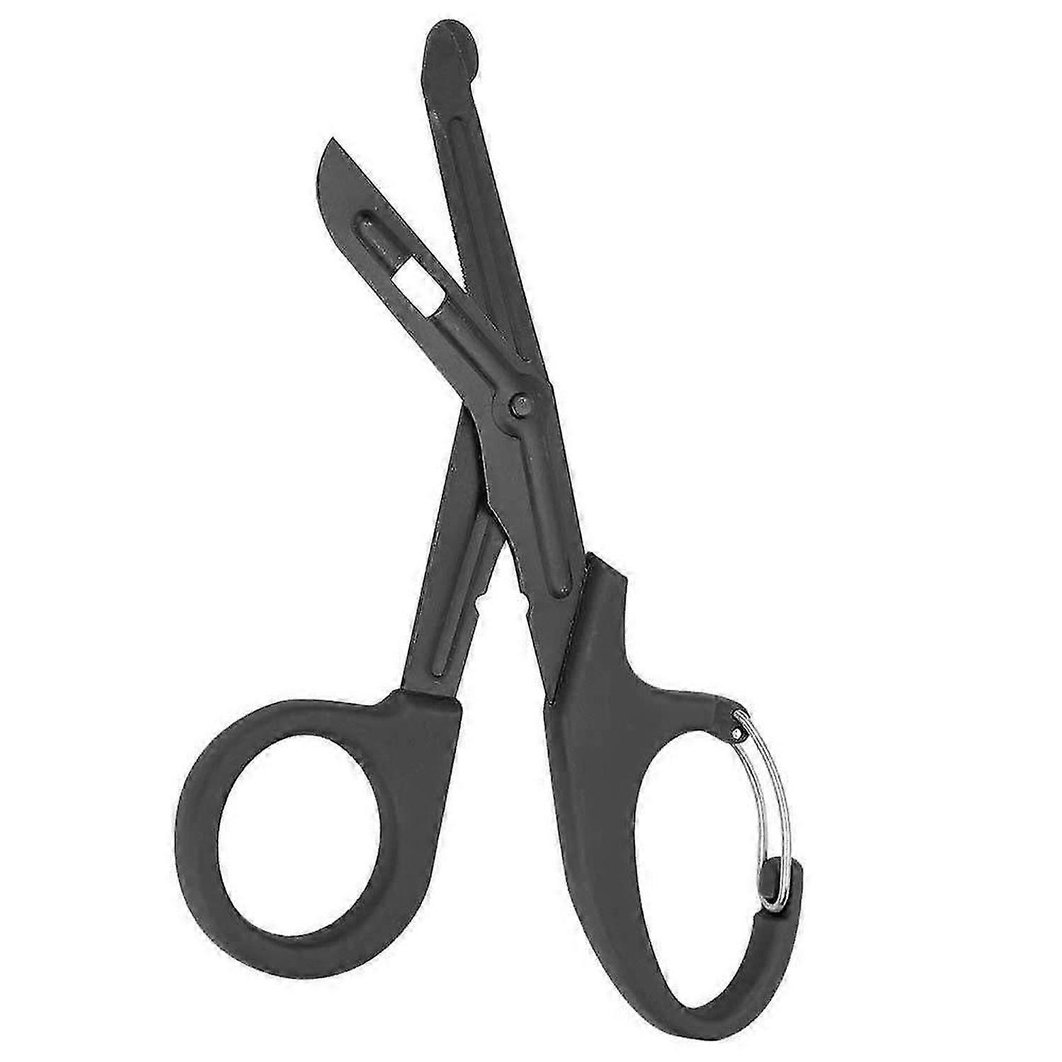 مقص، مقصات الطوارئ الطبية والصدمات، مقص ضمادات التيتانيوم 7.2 بوصة، منحني، أسود (أسود)