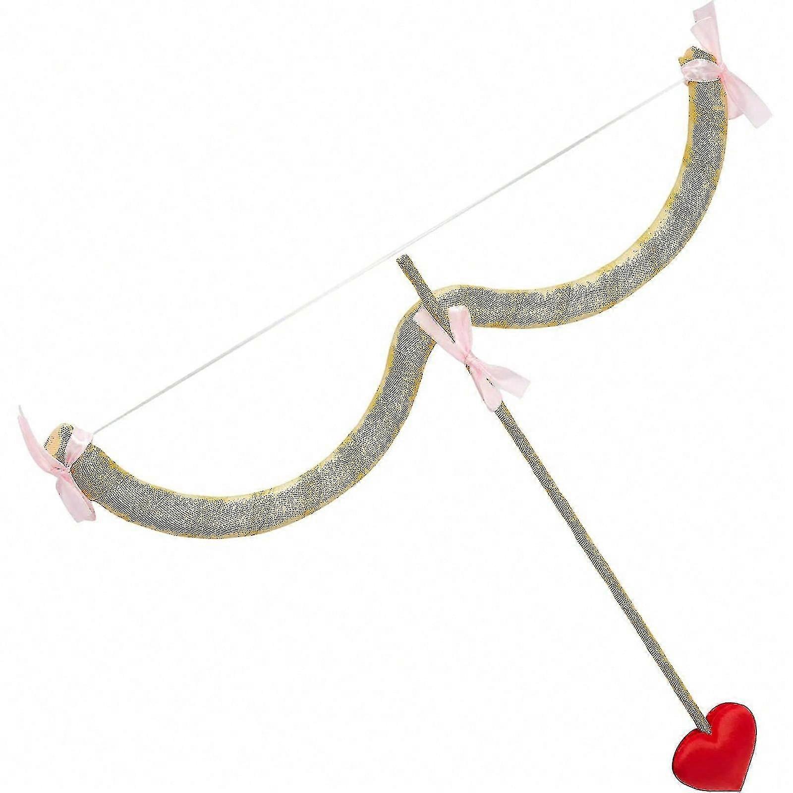 Cupid Archery Toy Set, Bow & Arrow Set Cupid Costume Photo Props For Adults
