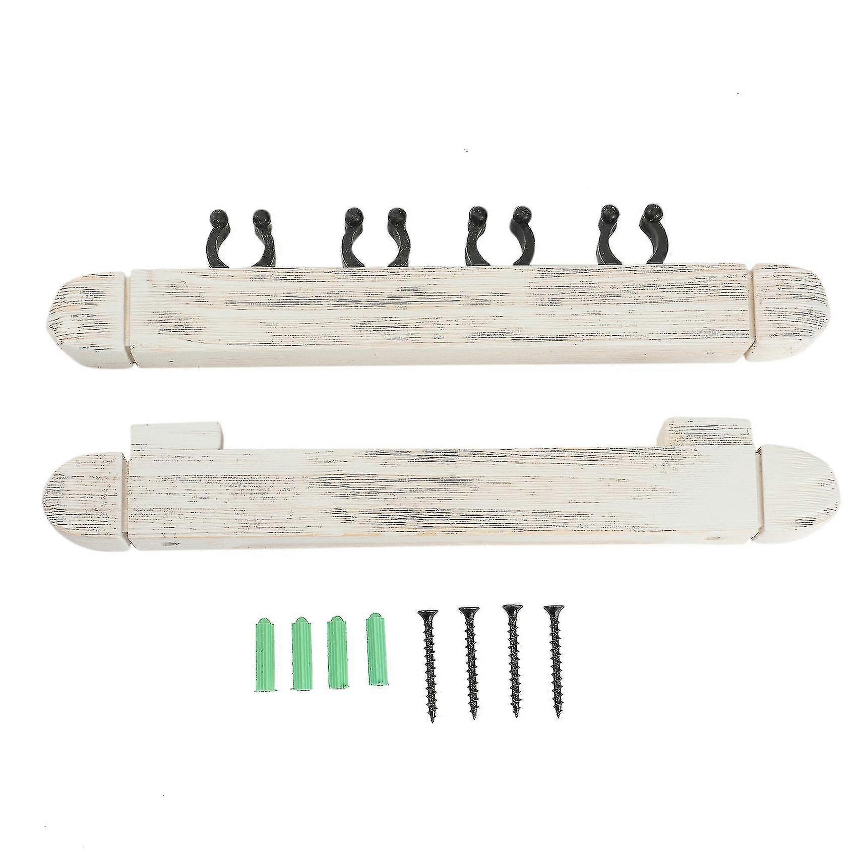 Wall Mounted Pool Cue Rack for 4 Billiard Sticks, Space Saving Holder