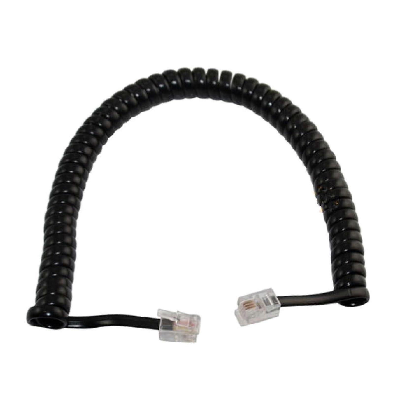 RJ9 RJ11 4P4C Coiled Phone Cord For Desk Phones InterferenceProof Clear Sound Transmission 4Pin 4Conductor