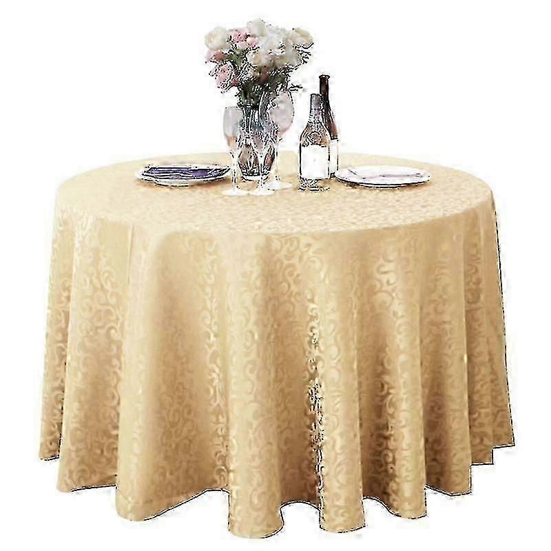 Polyester Washable Tear Resistant No Fade Round Tablecloth for European Kitchens