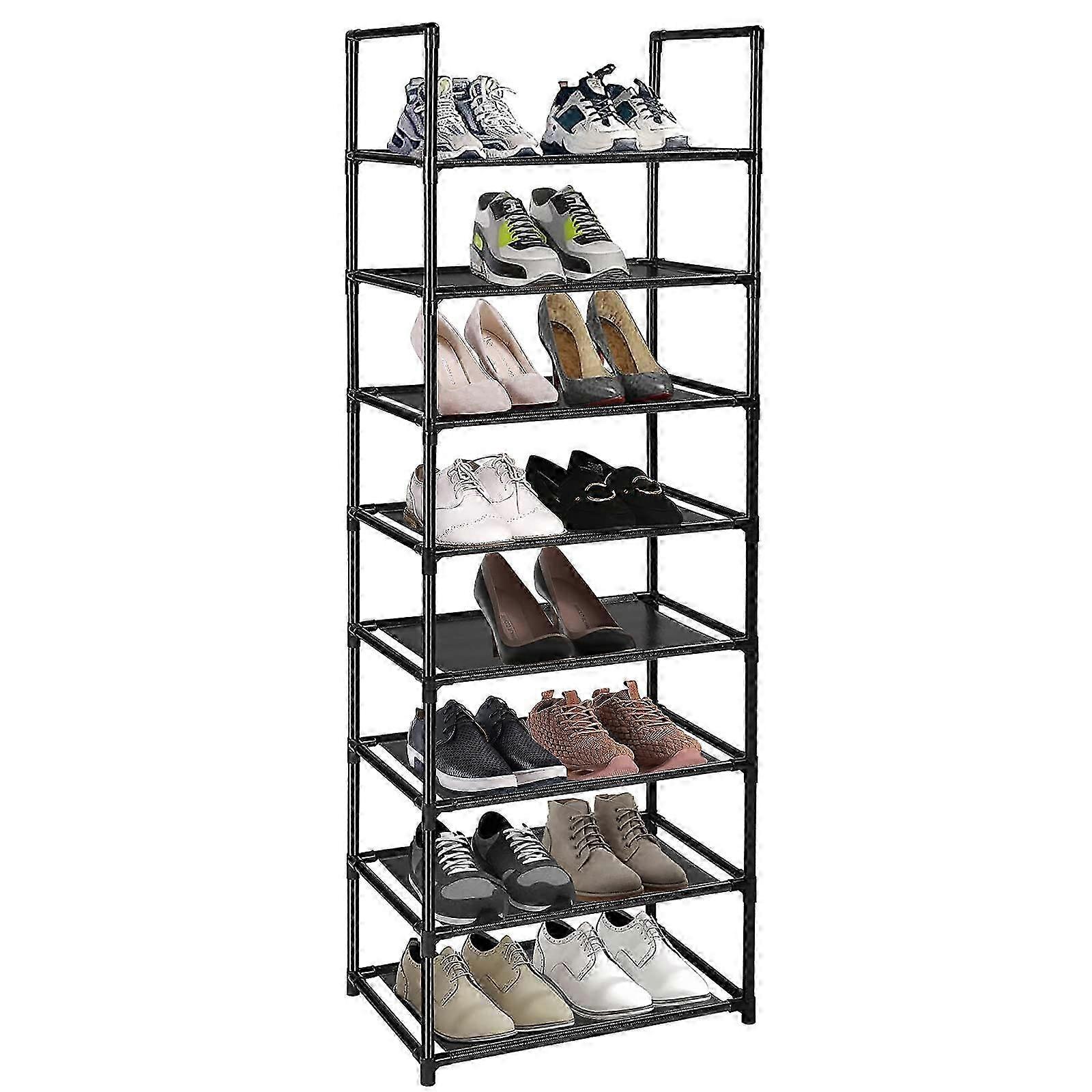 8 layer long shoe shelf, robust shoe shelf shoe organizer standing shoe shelves 16-20 double cabinet entrance corridor narrow shoe shelf 2025