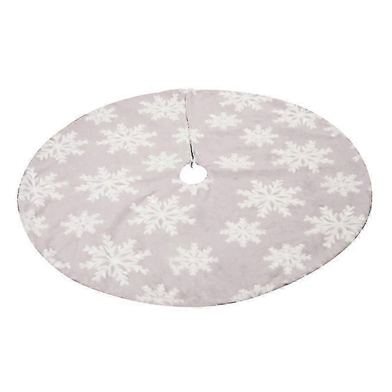 Christmas Tree Skirt Snowy White Faux Fur for New Year Party Holiday Decoration