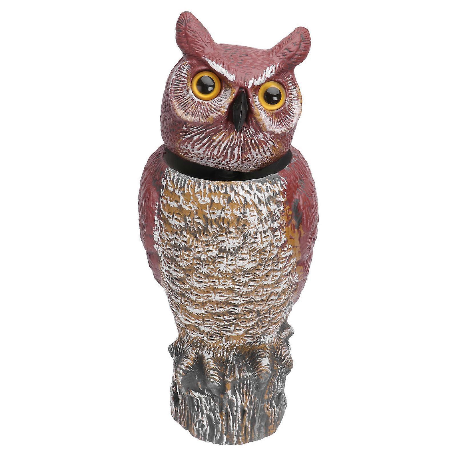 Plastic Owl Decor Simulation Owl Animal Decoration with Head-Shaking Function 1Pcs