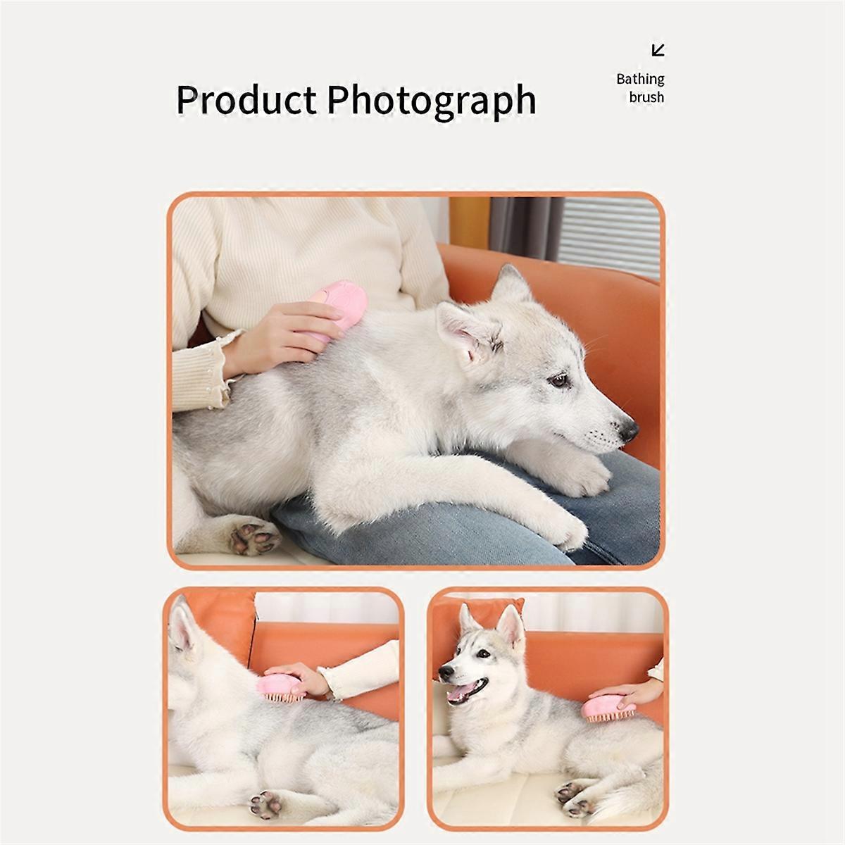 Pet Cleaning Brush Massage Combing One Click to Remove the Fur, B