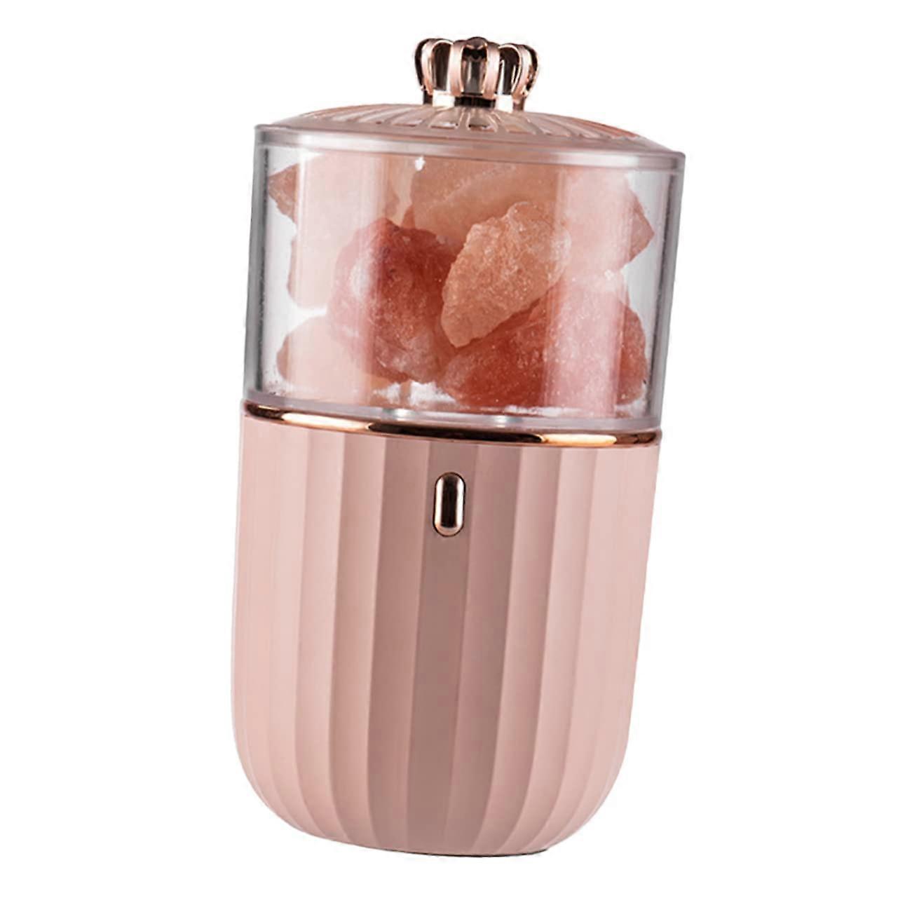 Lamp Colorful Gradient Salt Night Light Aromatherapy Diffuser Essential Oil Crystal Pink Silica Gel Bedside Table Lamp