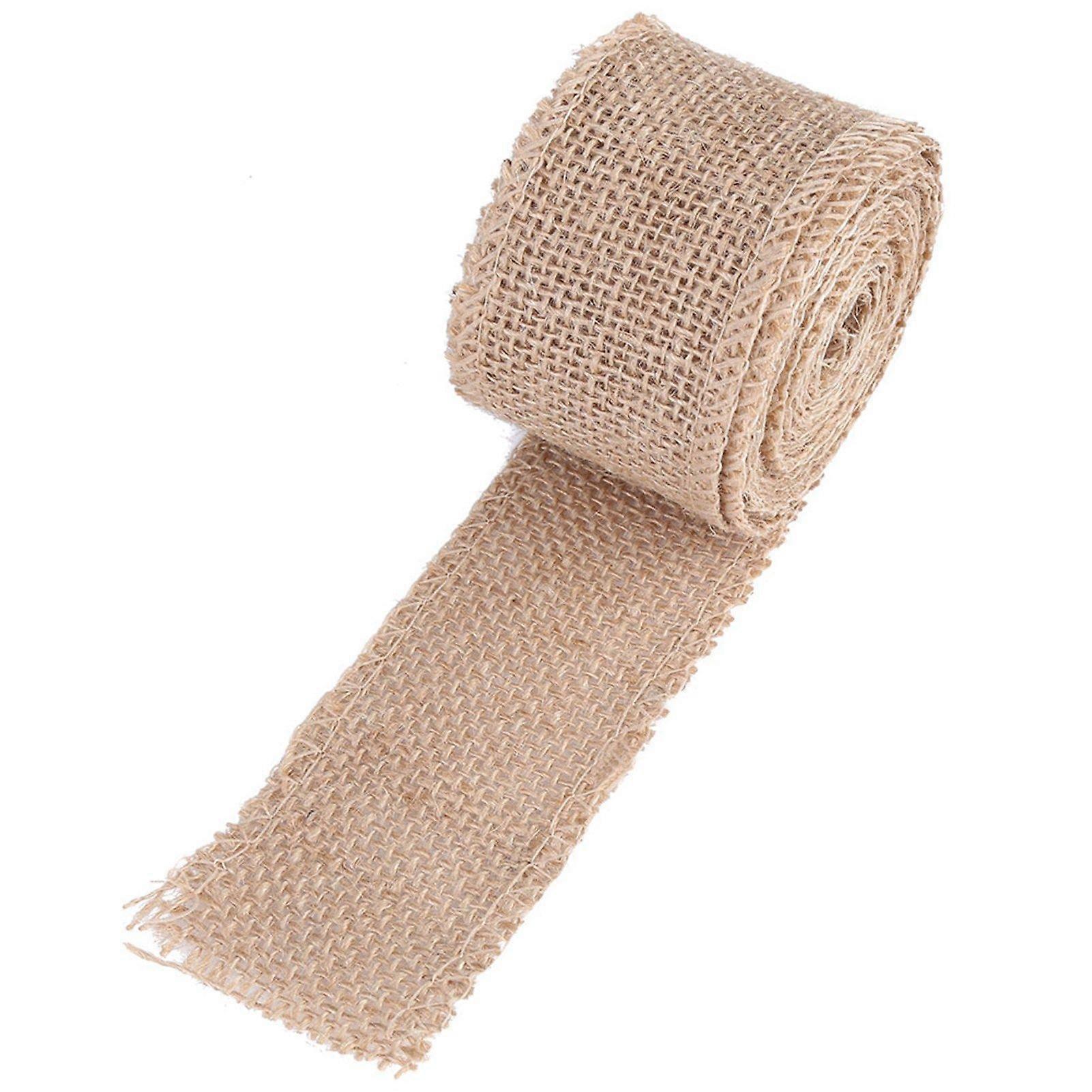 Decorative burlap roll for making Christmas decorations (width: 5 cm)
