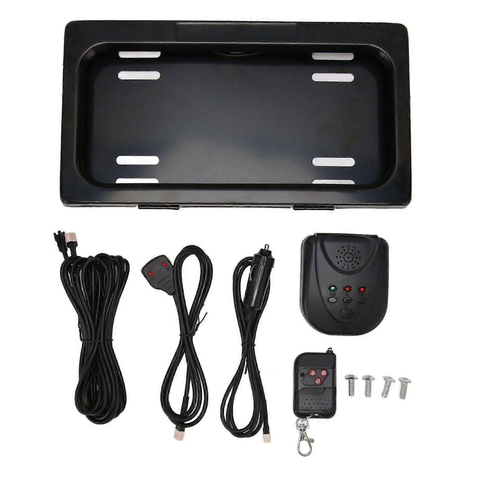 Electric License Plate Holder Bracket with Indicator Power Controller Weatherproof Universal for US Standard Vehicles