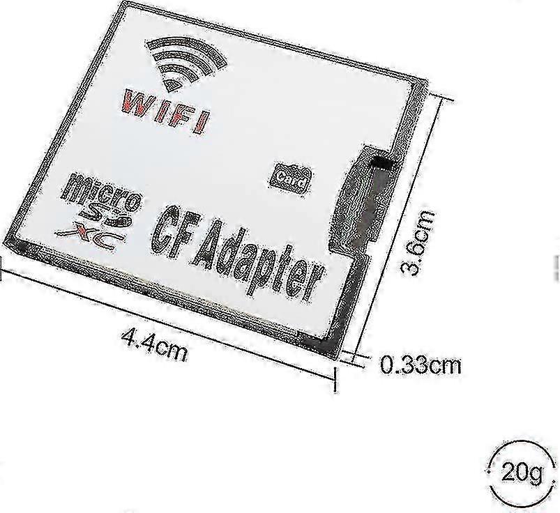 Micro SD-kort Tf till Wifi Cf Compactflash minneskortadapter för Dslr-kamera